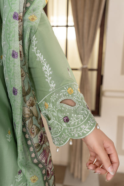 Sage Green Embroidered 3-Piece