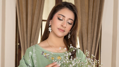 Sage Green Embroidered 3-Piece