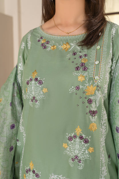 Sage Green Embroidered 3-Piece