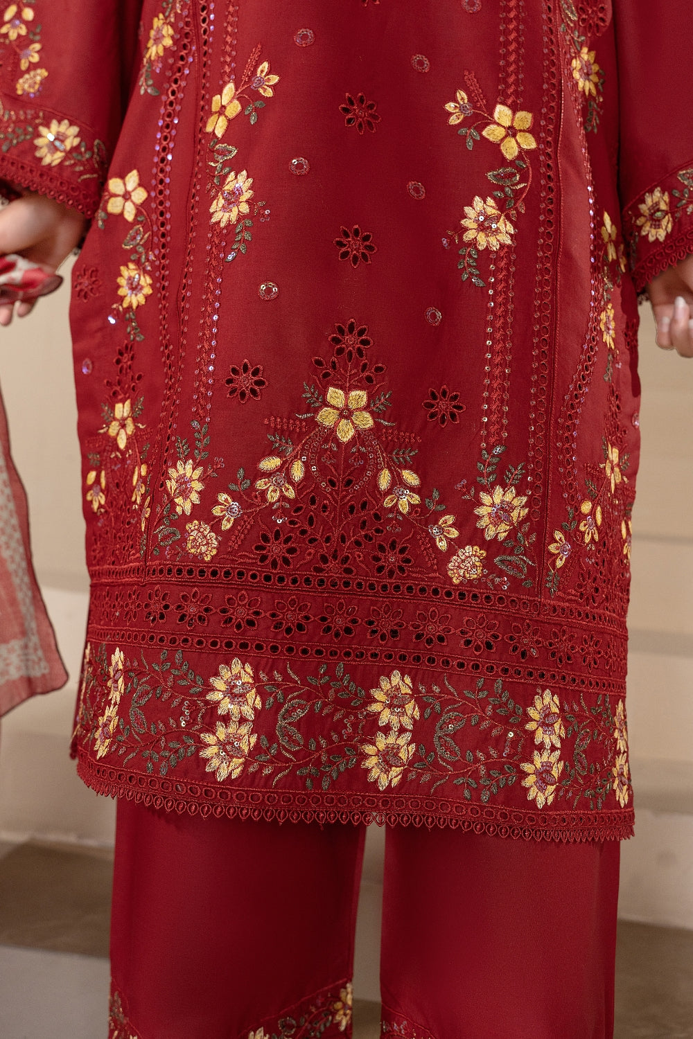 Maroon Embroidered | 3 PCS