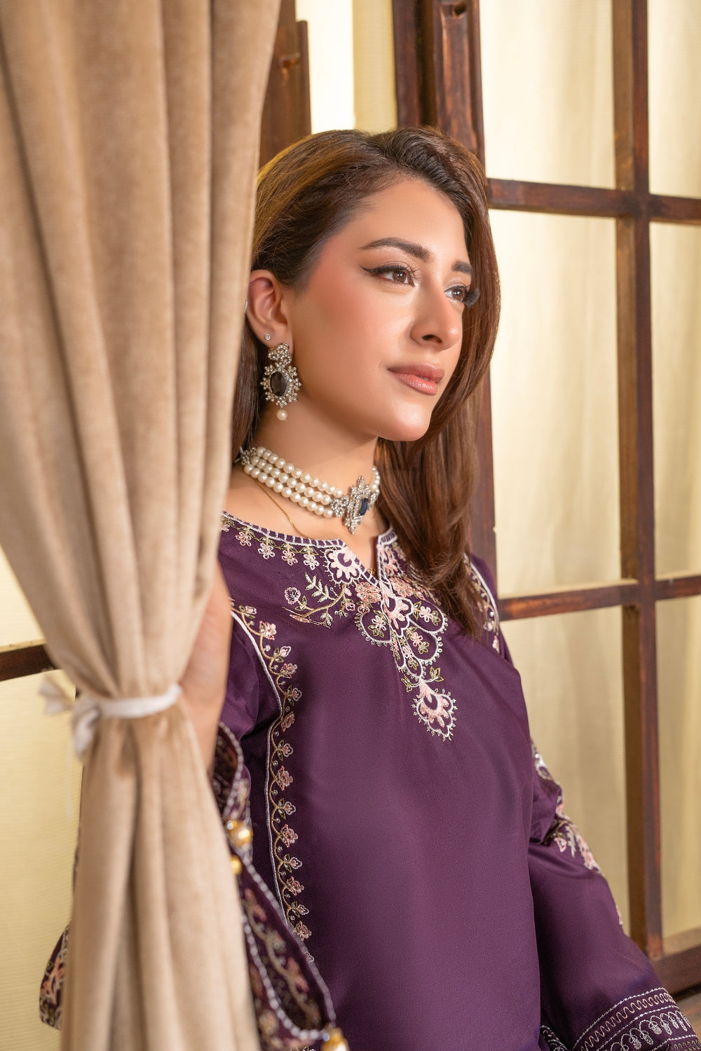 Purple Embroidered | 3 PCS