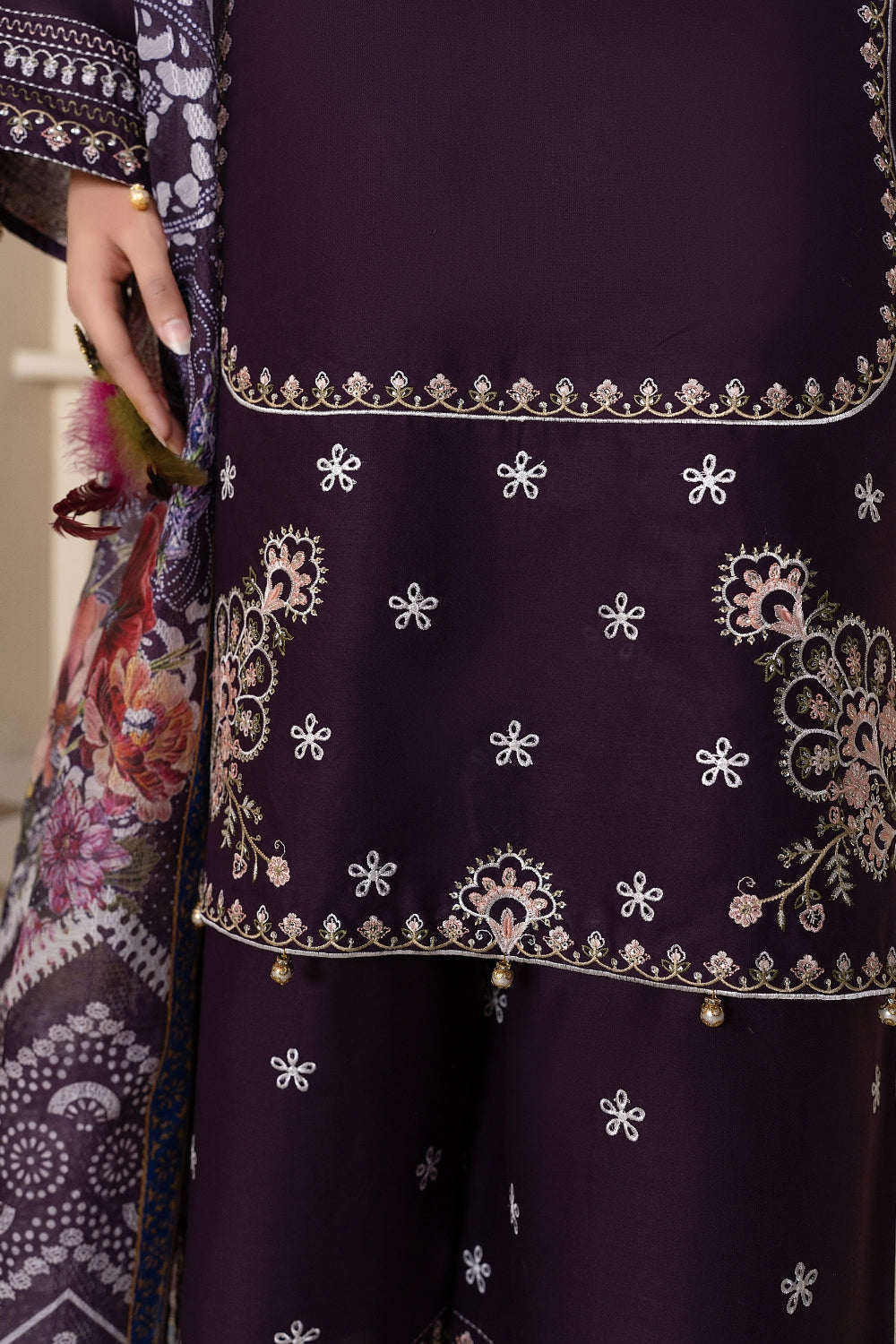 Purple Embroidered | 3 PCS
