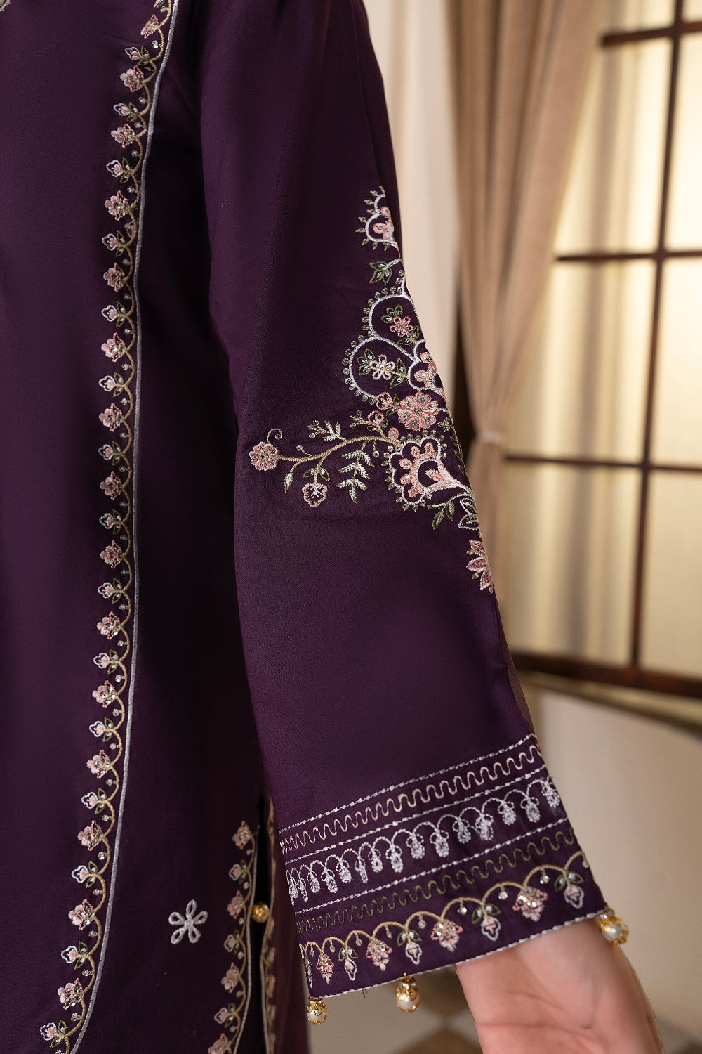 Purple Embroidered | 3 PCS