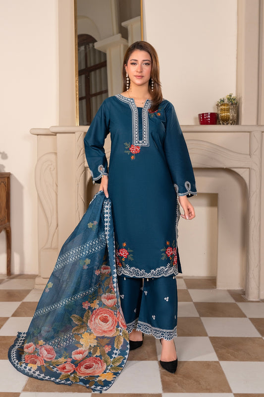 Blue Embroidered | 3 PCS