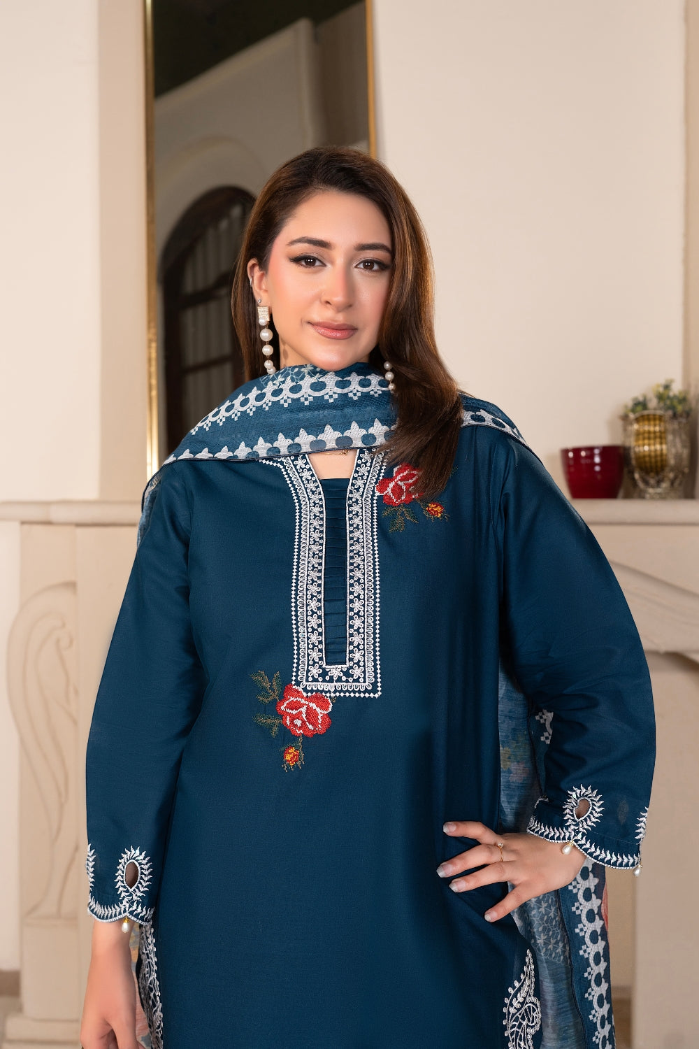 Blue Embroidered | 3 PCS