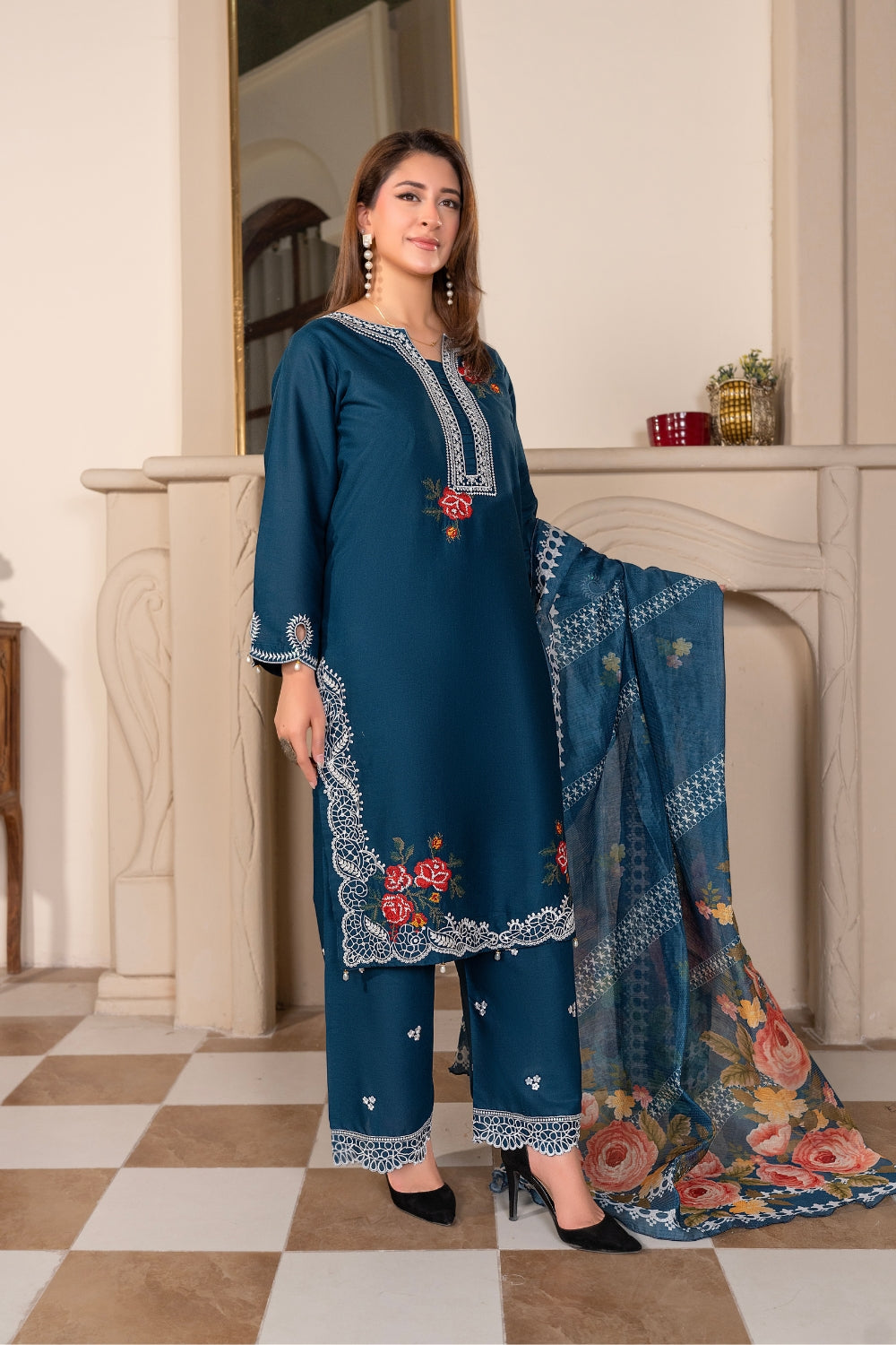 Blue Embroidered | 3 PCS