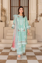 Aqua Embroidered | 3 PCS
