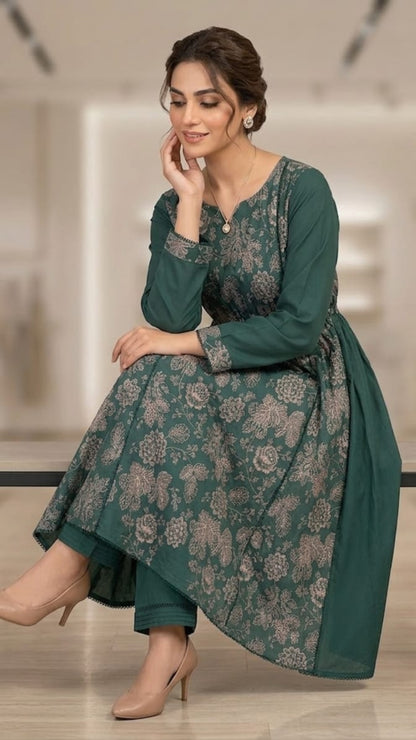 Emerald Embroidered 2-Piece