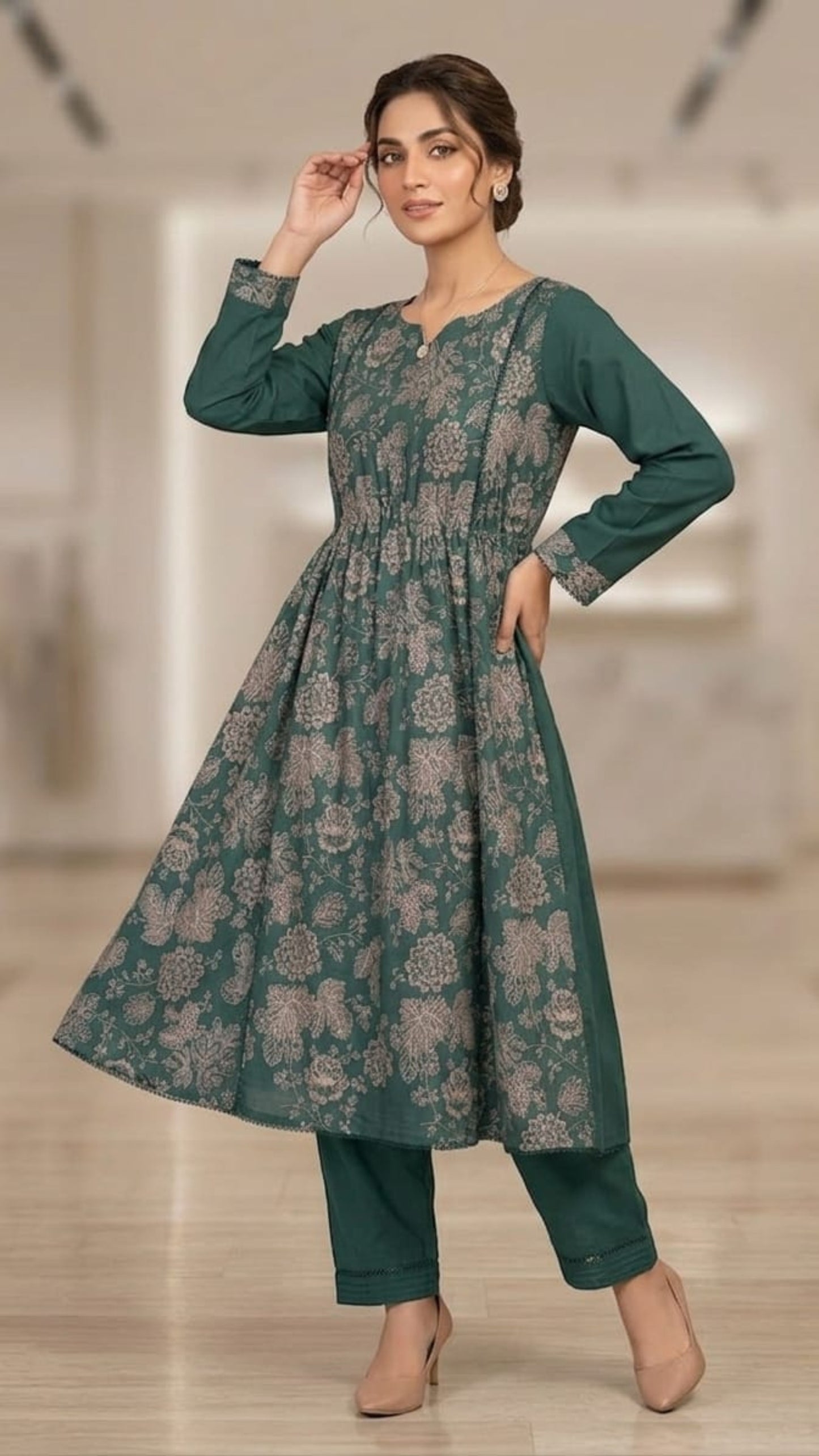 Emerald Embroidered 2-Piece